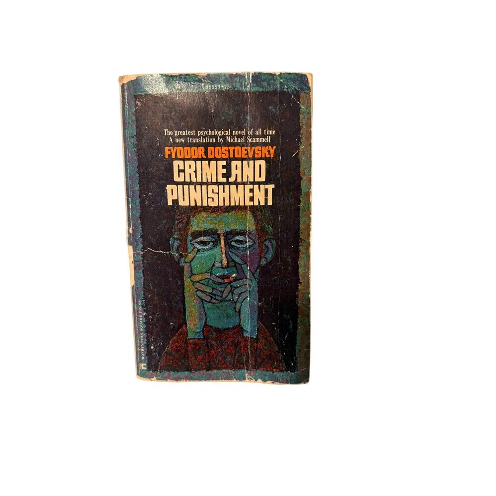 Vtg RARE 1969 Crime and Punishment by Fyodor Dostoevsky Paperback 6th Printing